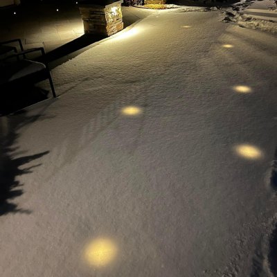 Lights in the snow